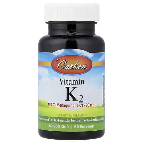 Вітамін К Vitamin K2 90 mcg 60 Soft Gels Carlson vit0006318