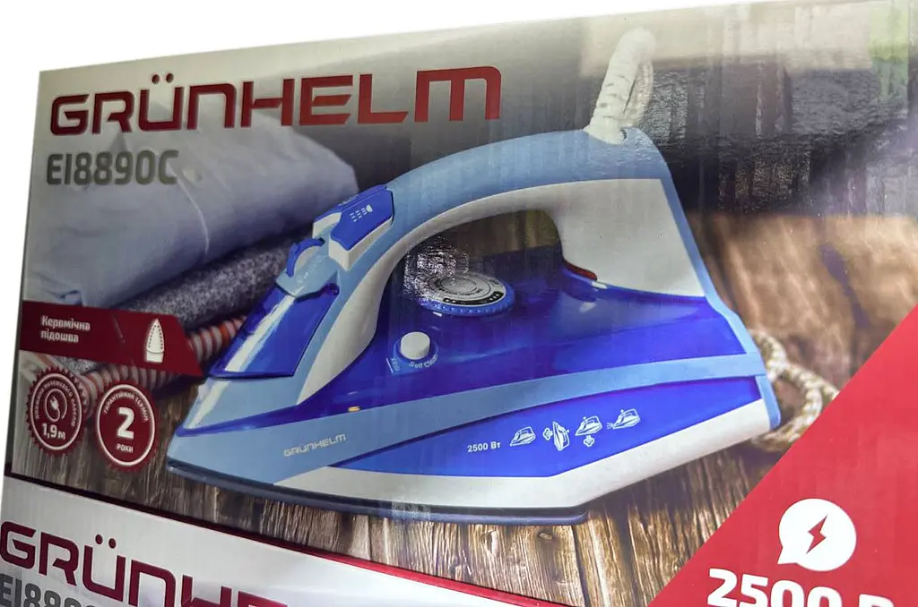 Отпариватель Grunhelm EI8890C для глажения одежды с керамическим покрытием 2500 Вт - фото 8