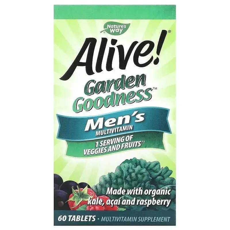 Мультивитамины для мужчин Nature's Way Alive! Men's Multivitamin 60 таблеток - фото 2