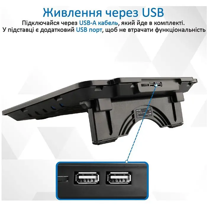 Подставка для охлаждения ноутбука Promate AirBase-1 Black (airbase-1.black) - фото 5