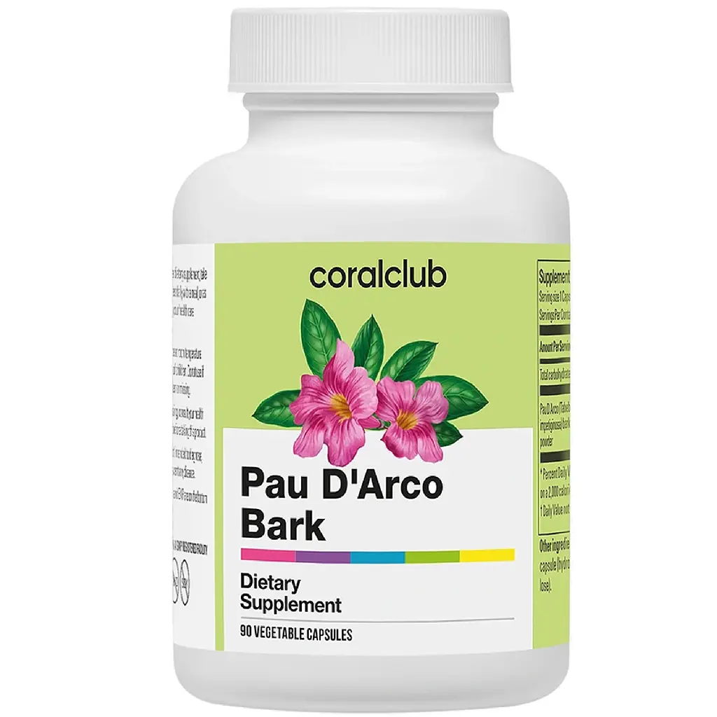 Кора мурашиного дерева Корал Клаб, 90 капсул | Pau D'Arco Bark Coral Club