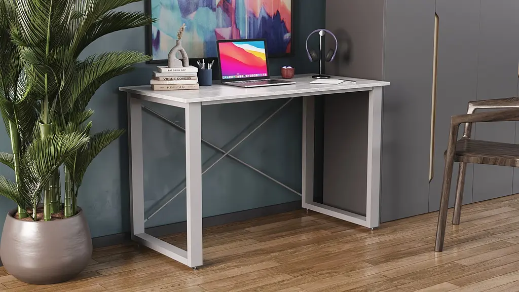 Письмовий стіл Ferrum-decor Драйв 750x1400x600 Сірий метал ДСП Бетон 16 мм (FRD-103142) - фото 2