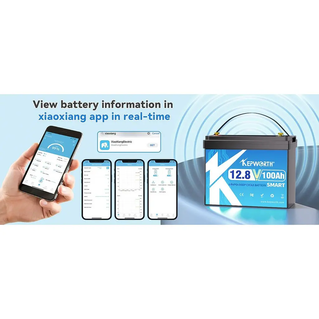 Акумулятор Kepworth LiFePO4 12V (12.8V/100Ah/1280Wh) (KW-12-100 Mini) [157177] - фото 5