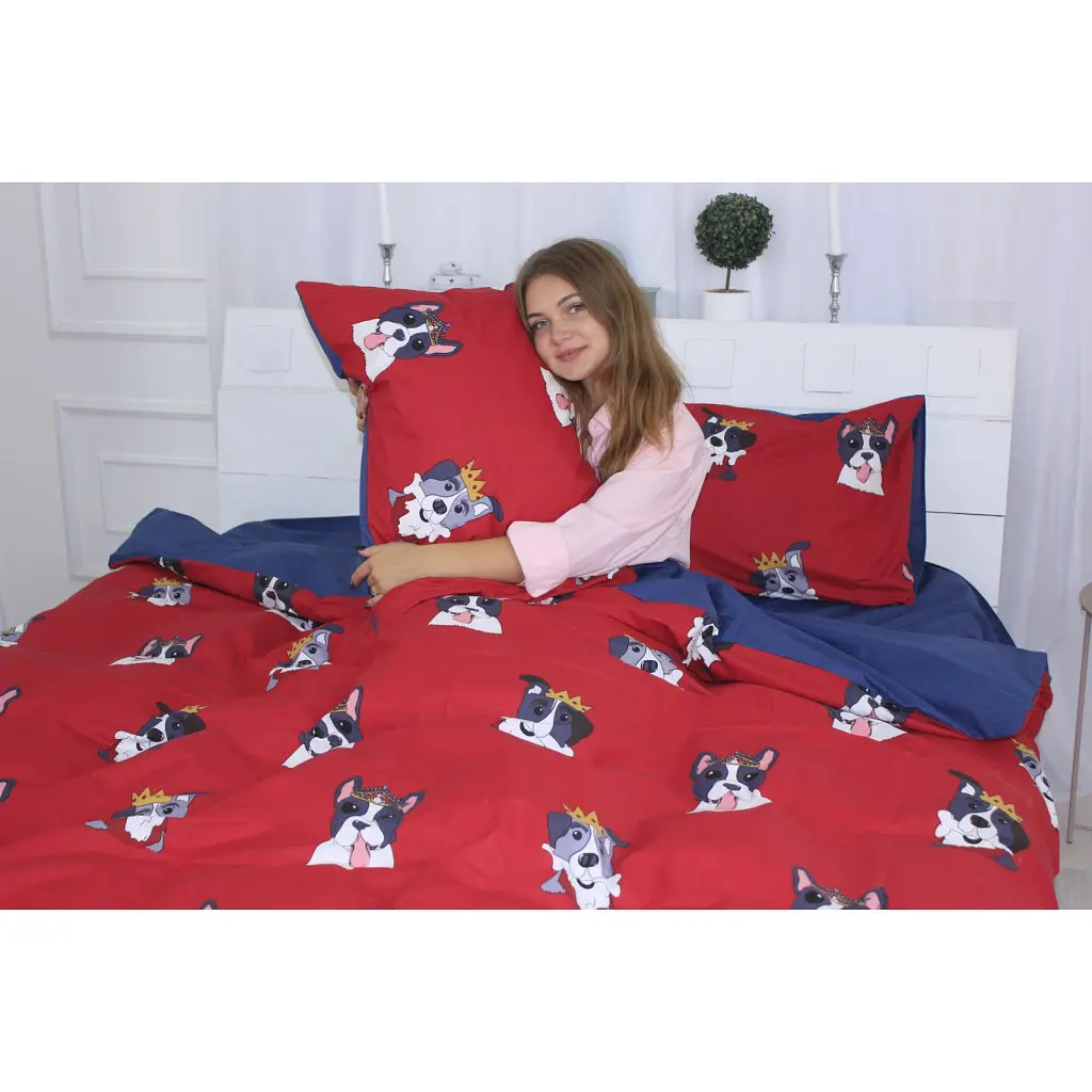 Постільна білизна MirSon Бязь Ranforce Elite 17-0568 Kings of dogs 200х220 (2200004679747) - фото 2