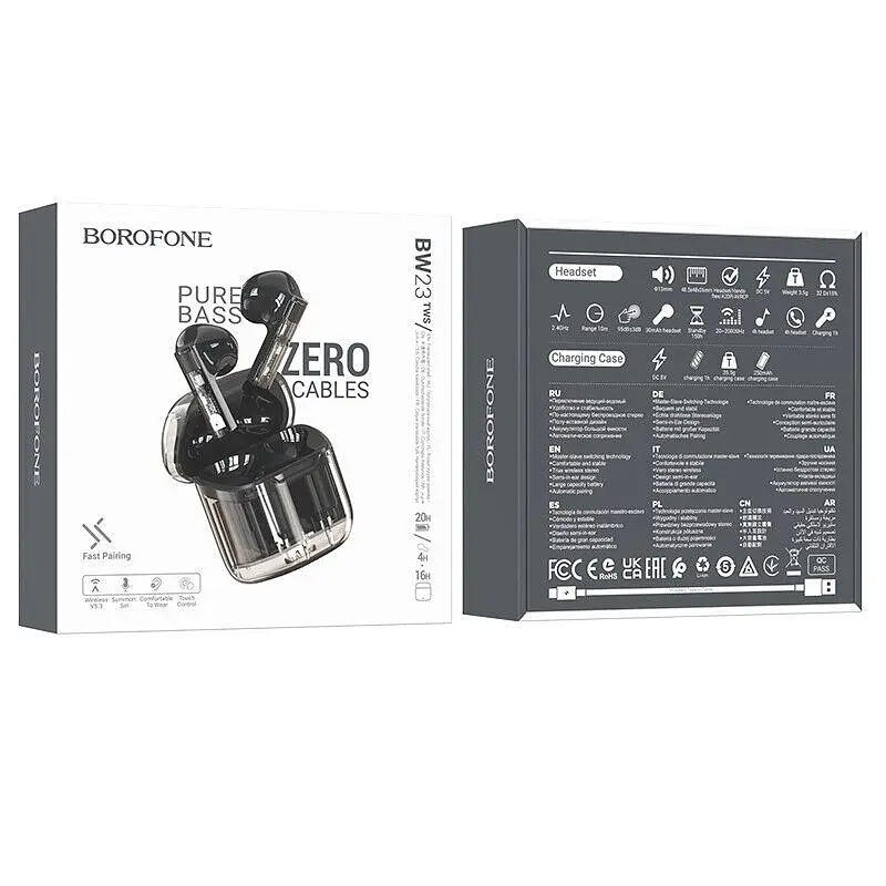 Блютуз Стерео Гарнитура Borofone BW23 Черный - фото 5