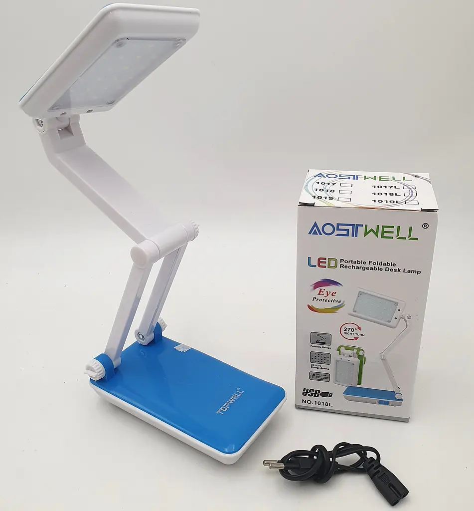 LED-лампа трансформер 30 см сенсорна світлодіодна 2 W настільна акумуляторна 800 mAh TOPWELL 1019 синя
