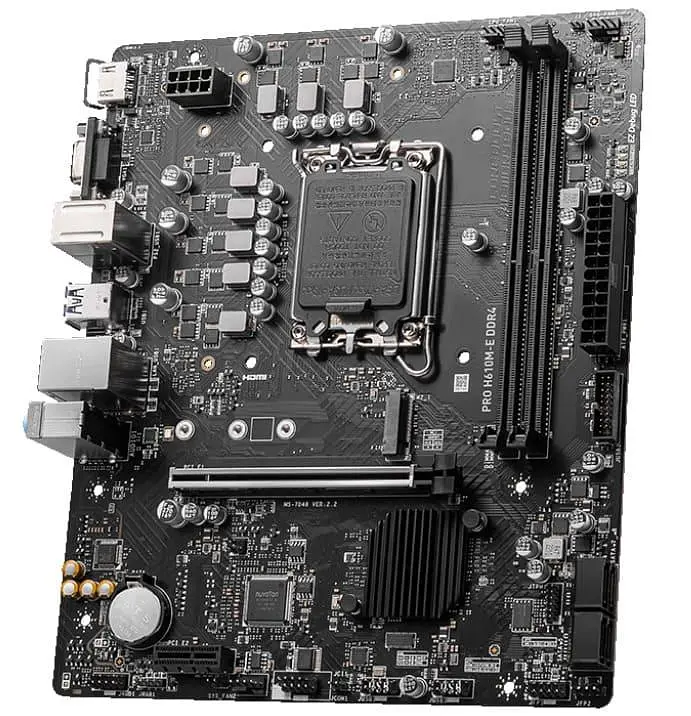 Материнська плата MSI PRO H610M-E DDR4 (PRO H610M-E DDR4) (Socket 1700, Intel H610, Micro-ATX) - фото 2