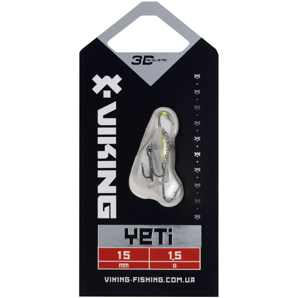 Балансир Viking Fishing Yeti Ice Jig 15mm 1.5g #13 Just Pike - фото 2