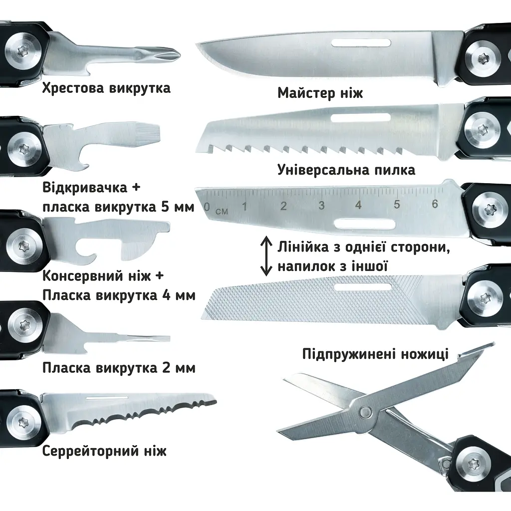 Мультитул професійний UAD BlackPhantom чорний  (UAD-09) - фото 9