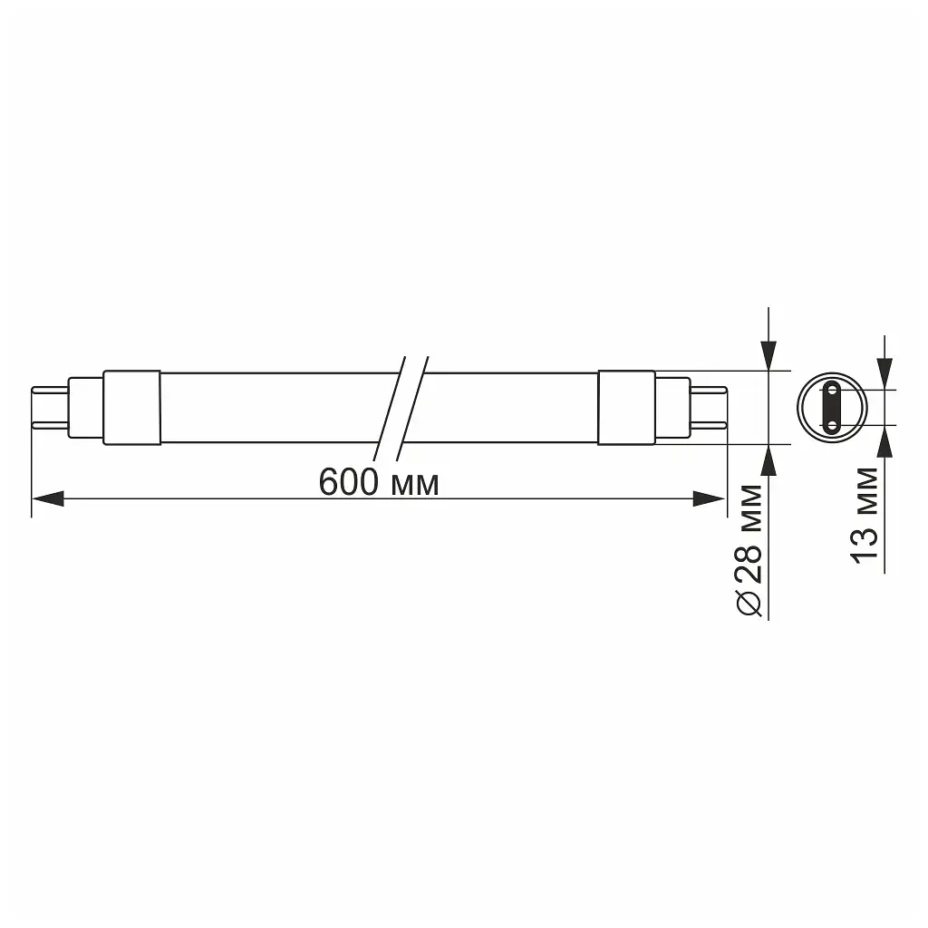 Лампочка Videx T8b 9W 0.6M 6200K 220V (VL-T8b-09066) - фото 3