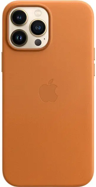 Чохол Leather Case з MagSafe для Apple iPhone 13 Pro (6.1) (Golden Brown) ААА [62743] - фото 3