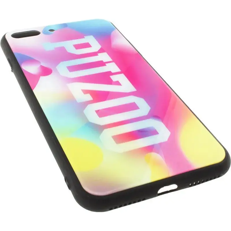 Чохол-накладка PUZOO Glass Printing with TPU Visions iPhone 7 Plus /8 Plus Pink - фото 3