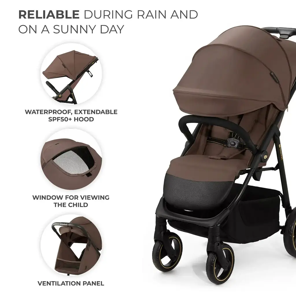 Прогулянкова коляска Kinderkraft Trig 3 Brown (KSTRIG03BRW0000) - фото 3