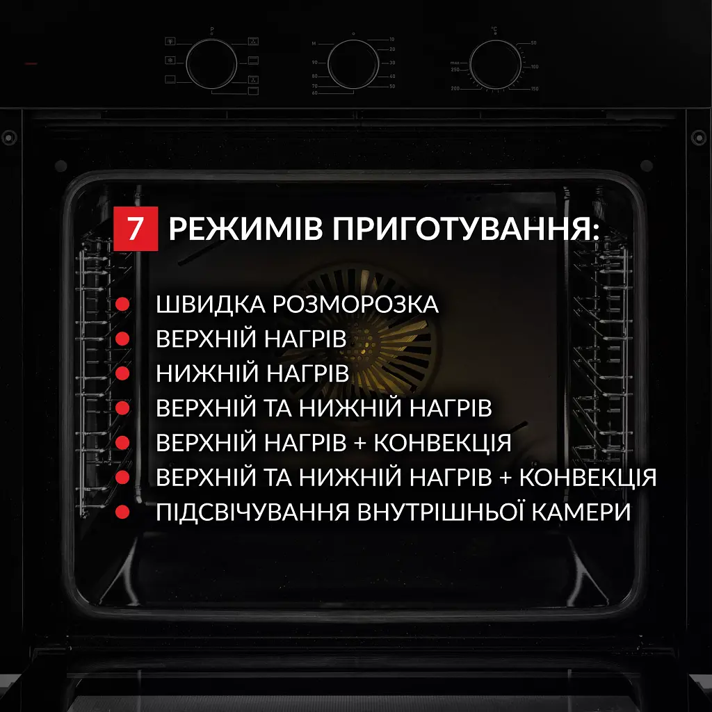 Духова шафа електрична Weilor FPO6F70BK - фото 4