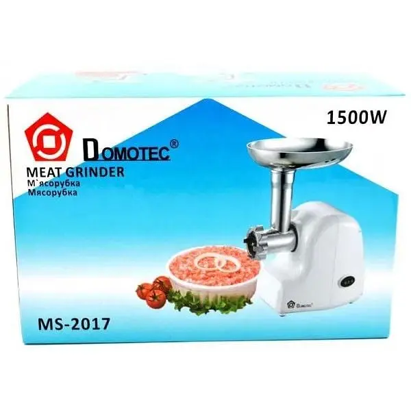 Електрична м'ясорубка з насадками Domotec MS2017  - фото 3