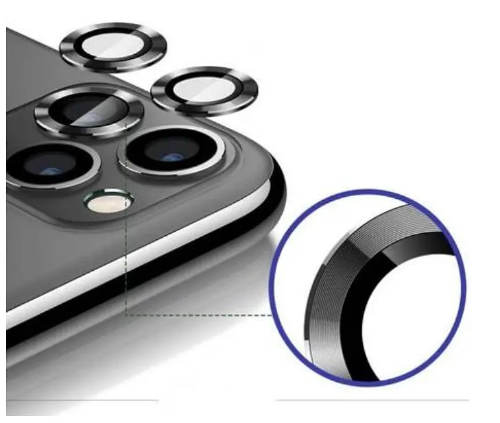 Защитное стекло на камеру DK Lens Metal Ring Eagle Eye для Apple iPhone 11 Pro 015724 black - фото 2