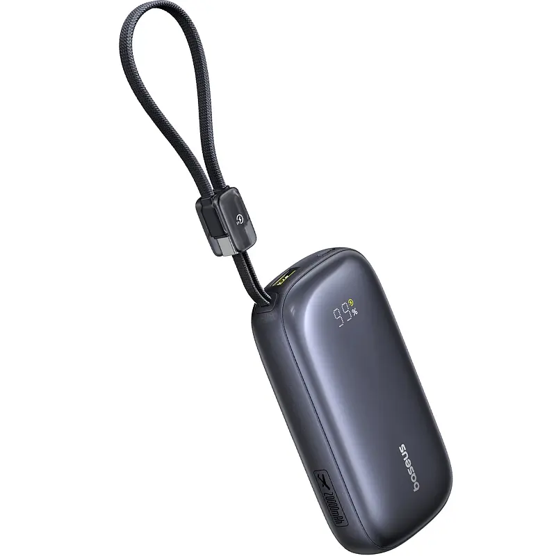 Портативний ЗП Power Bank Baseus EnerFill FC21 Qpow 3 Ultra 22.5W with cable 20000 mAh (PPFLS) Cosmic Black - фото 2