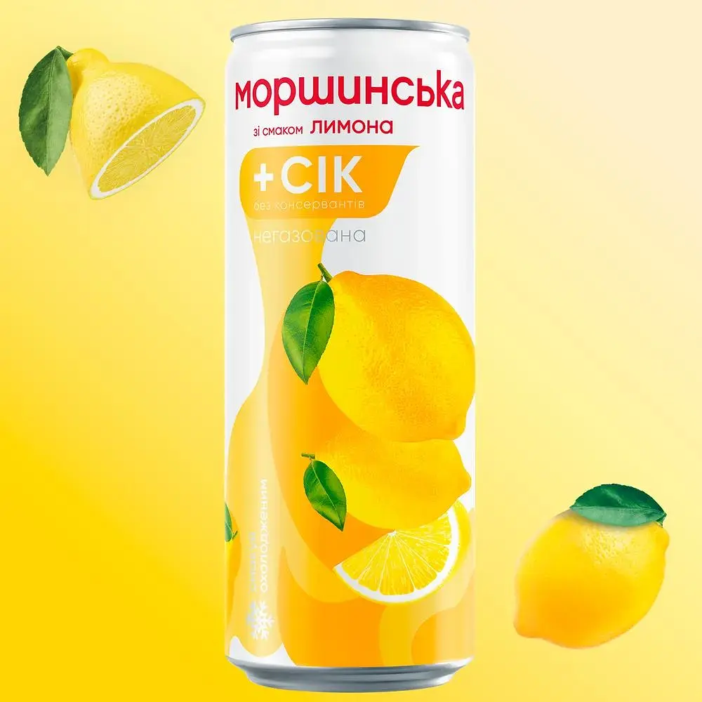 Негазированный напиток Моршинская со вкусом Лимона ал/б 0.33 л - фото 2