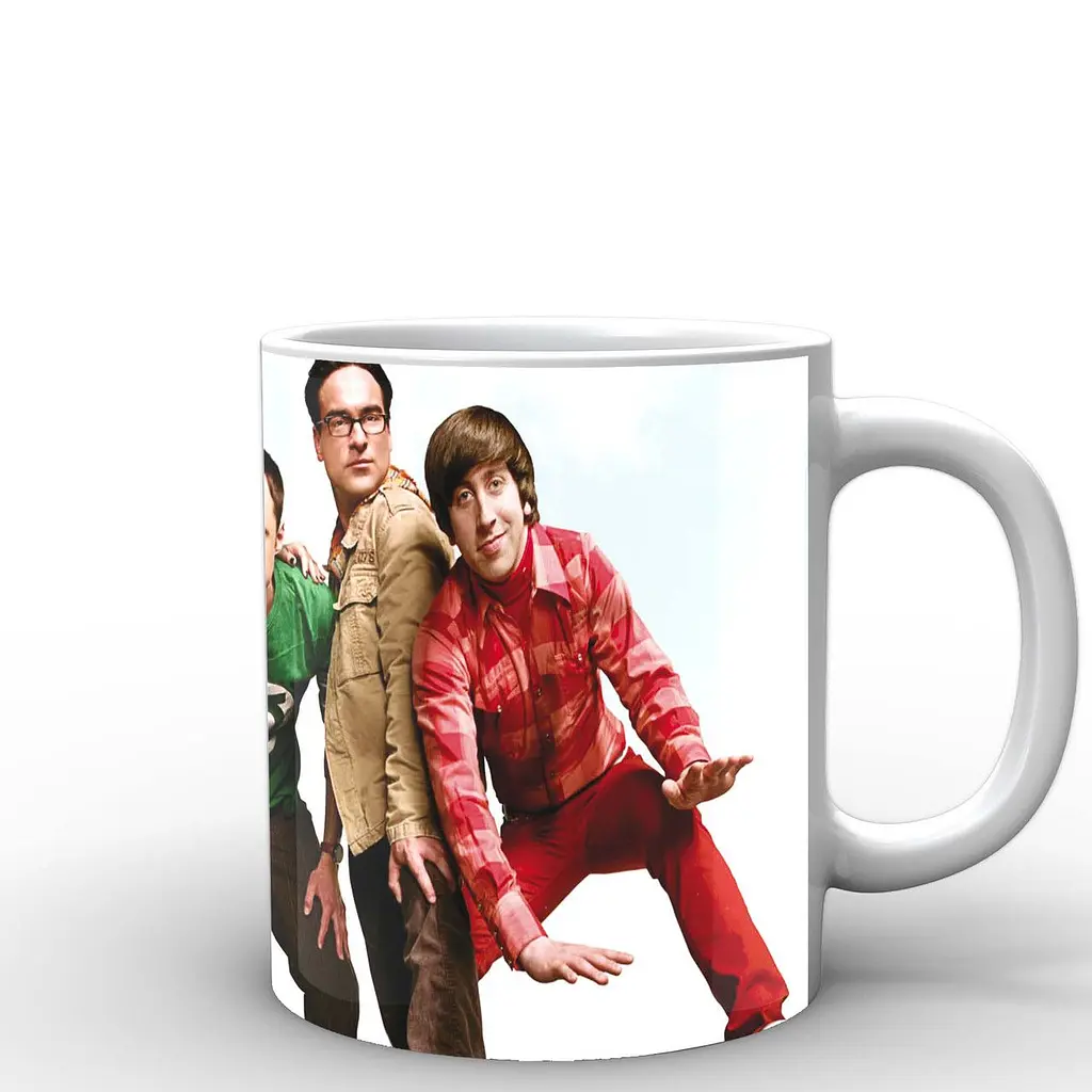 Кружка GeekLand Теория большого взрыва The Big Bang Theory на голубом фоне BB.002.11 330 мл белая - фото 3