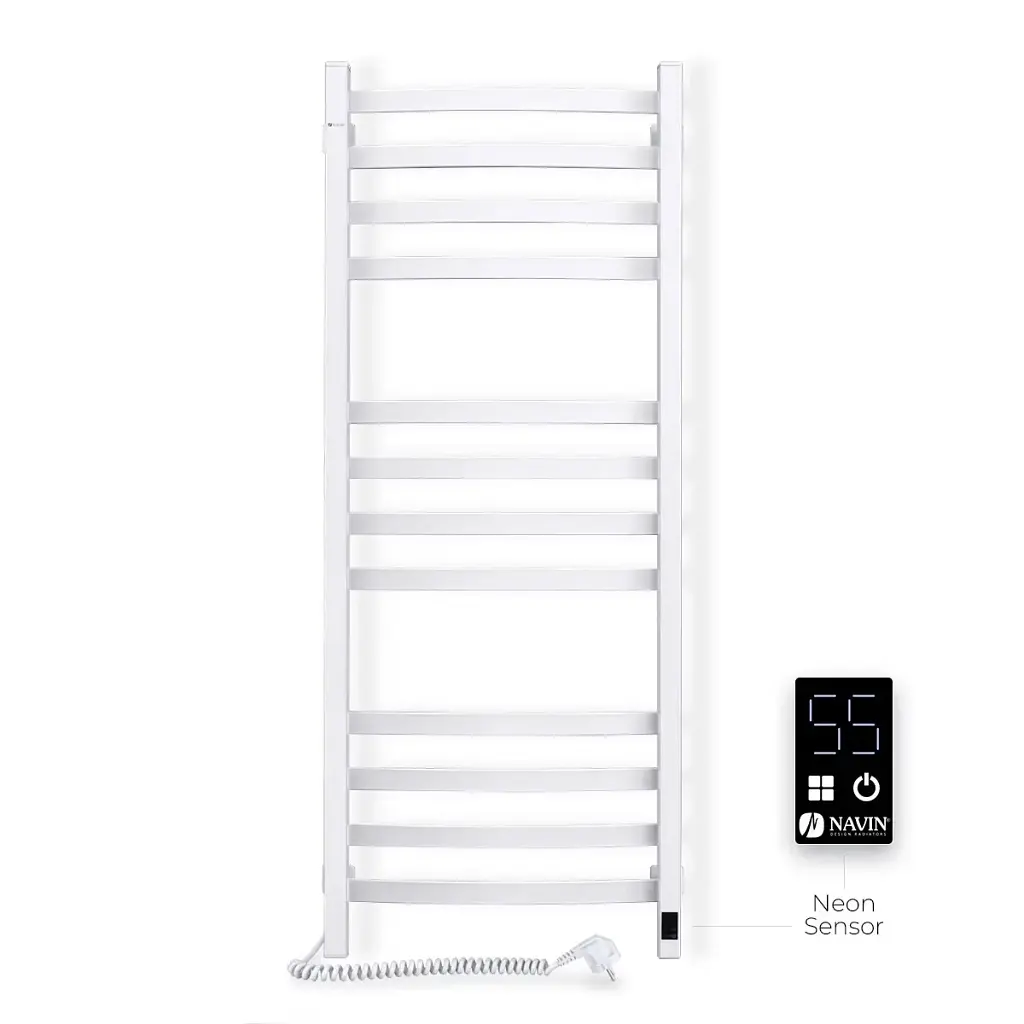 Електрична рушникосушка NAVIN Avalon 480х1200 Біла Sensor (Ліва, 102Вт) - фото 3