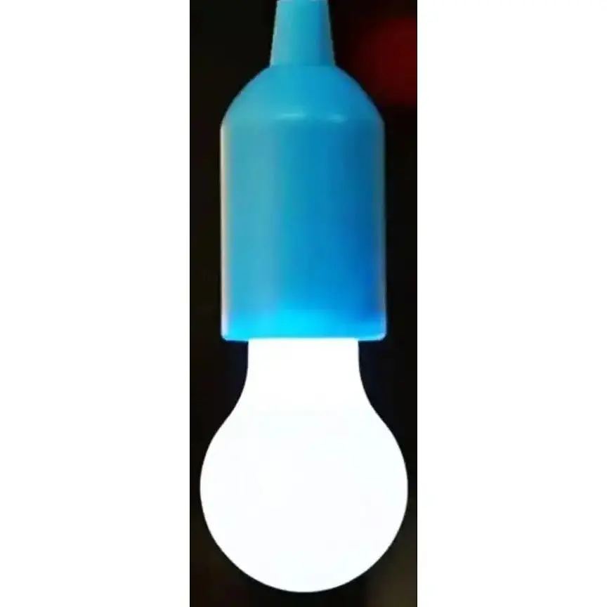 Лампа X-balog BL-15418 на батарейках світильник похідний світлодіодний на шнурку блакитна - фото 4