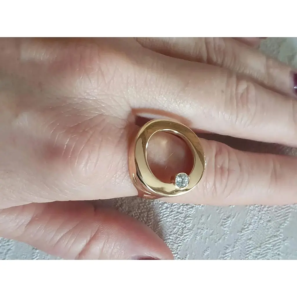 Золоте кільце Імперія золота з фіанітом. КВ1229И 19 - фото 2