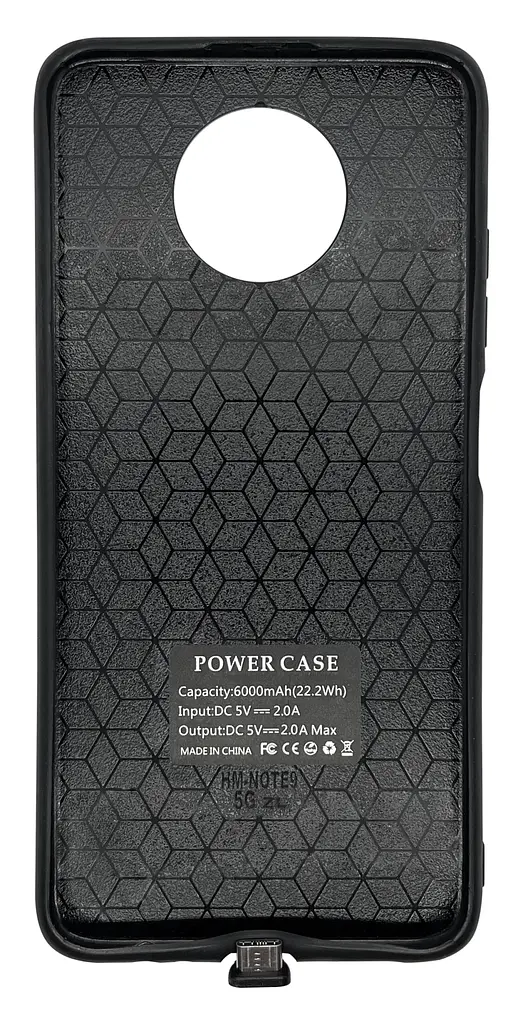 Чехол-аккумулятор XON PowerCase для Xiaomi Redmi Note 9 6000 mAh Черный (PCBS3409168B 1592) - фото 2