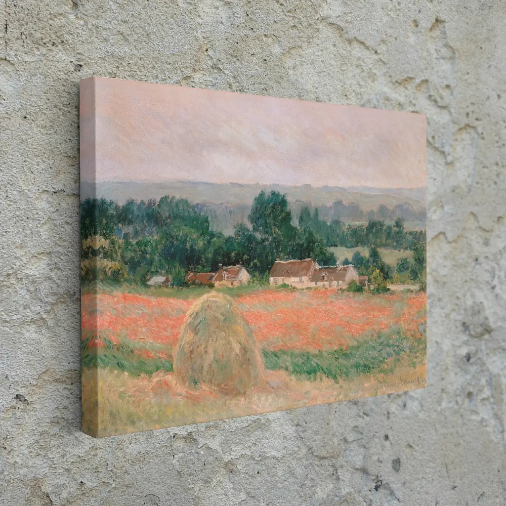 Інтер'єрна картина Стіг сіна в Живерні, Клод Моне, Claude Monet, Haystack at Giverny, інтер'єрний декор, 45×60 см (id6892) - фото 2
