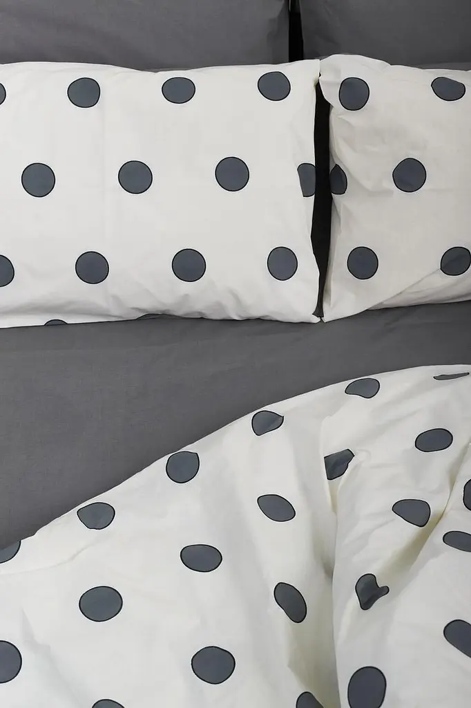 Комплект постільної білизни Moon&Star King Size 220x240 см наволочки 4х70х70 см Riccarda Gray Ranforce Elite - фото 5
