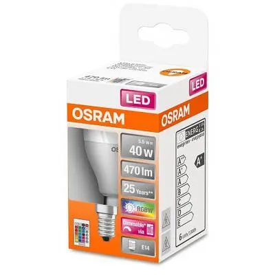 Лампочка Osram LED STAR Е14 5.5-40W 2700K+RGB 220V Р45 пульт ДУ (4058075430877) - фото 2