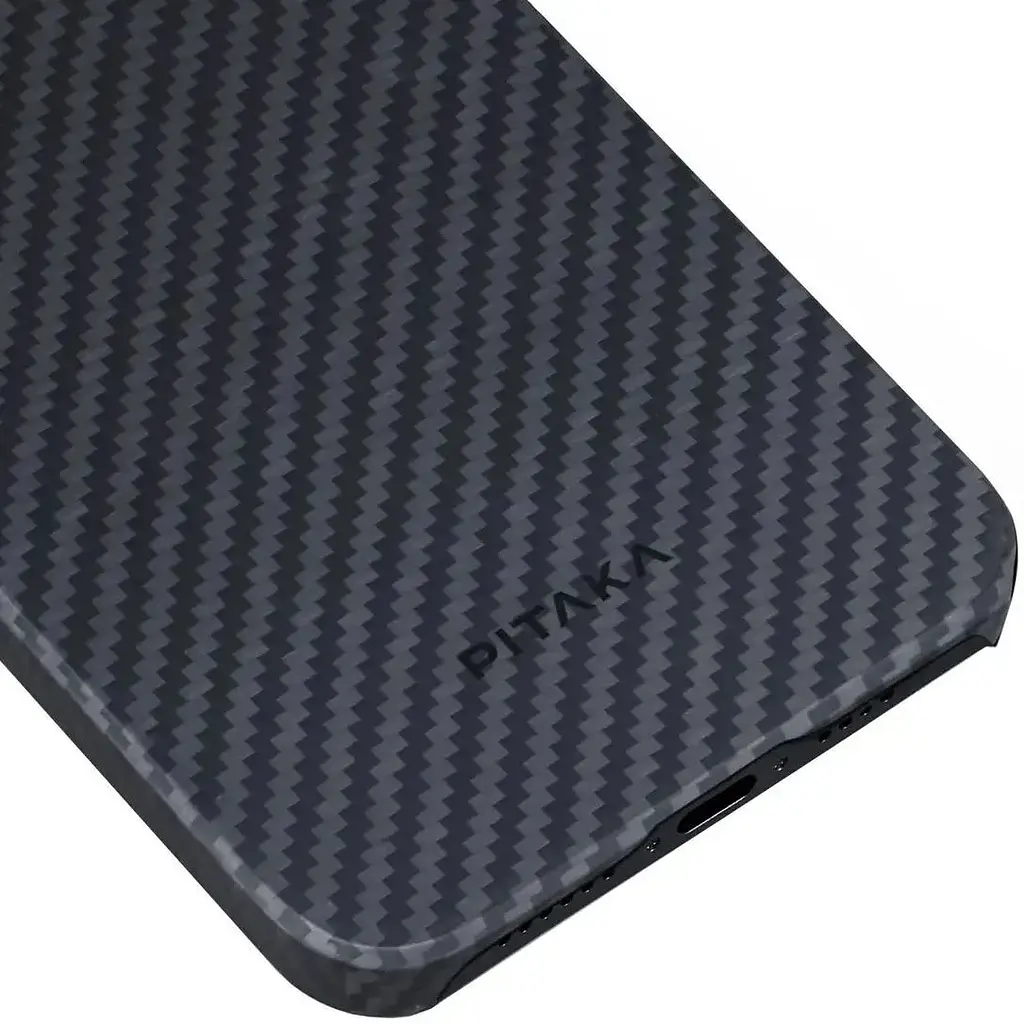Чехол-накладка Pitaka MagEZ Case 4 Twill 1500D Black/Grey для iPhone 15 (KI1501) - фото 7