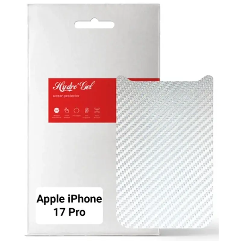 Плівка захисна Armorstandart Back panel Carbone Apple iPhone 17 Pro Silver (ARM86196)