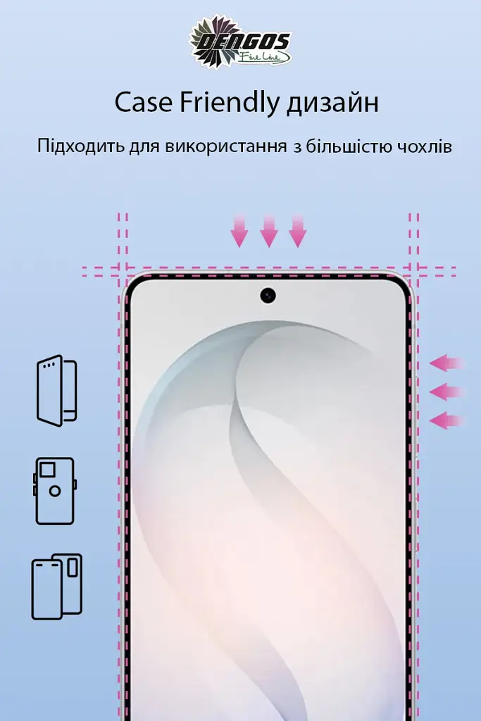 Скло захисне Dengos Full Glue Samsung Galaxy S26 Black (TGFG-442) - фото 3