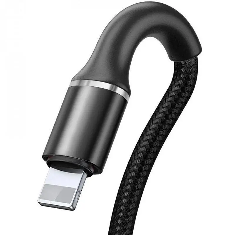 Кабель Baseus Halo Cable USB to Lightning 2.4A 1m CALGH-B01 Black - фото 2