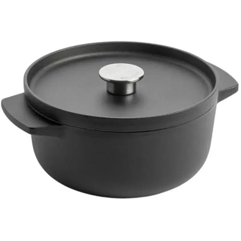 Каструля KitchenAid Matte Oven-to-table, чавунна з кришкою 3,3 л, чорна (CC004899-001)