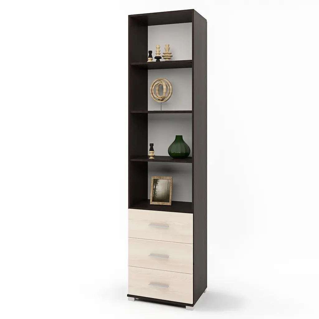 Пенал відкритий Еверест Бриз-16 із ящиками Венге/Дуб молочний (DTM-2283) - фото 2