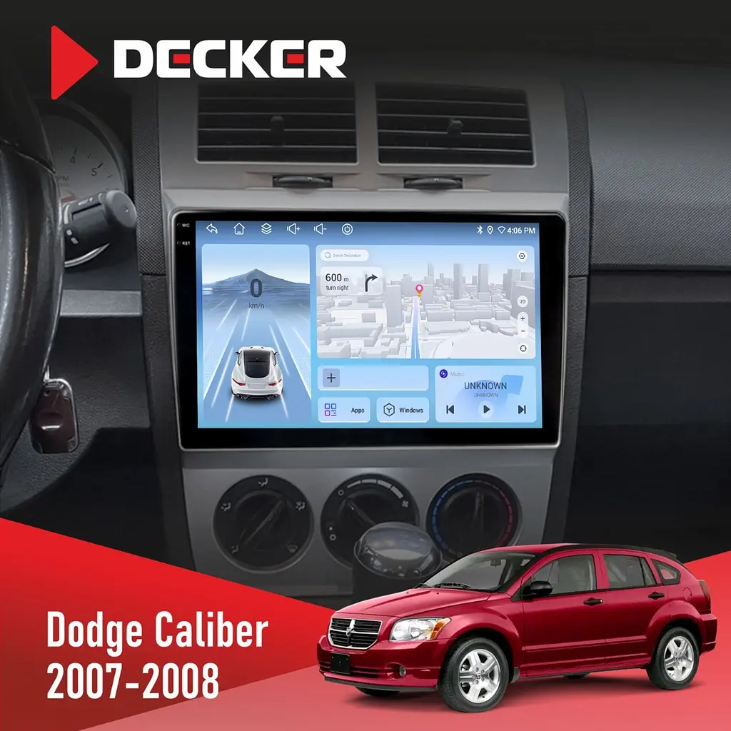 Штатна магнітола Dodge Caliber 2007-2008 Decker D10-010 6x128, DSP, 4G, 2K Decker (НФ-00009736) - фото 2