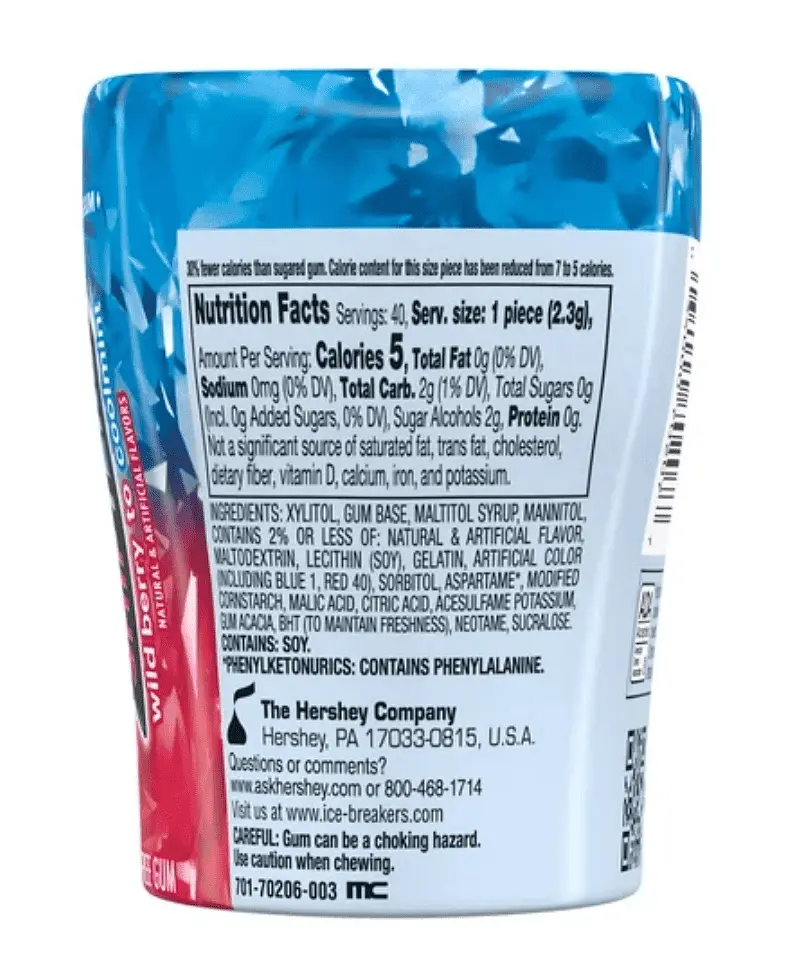 Жувальна гумка Ice Breakers Flavor Shifters Wild Berry на Coolmint Sugar Free Chewing Gum 92г - фото 2