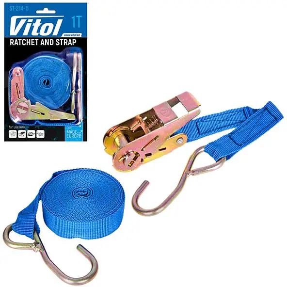 Стяжний ремінь Vitol 1 т 25 мм х 5 м (ST 214-5) - фото 2