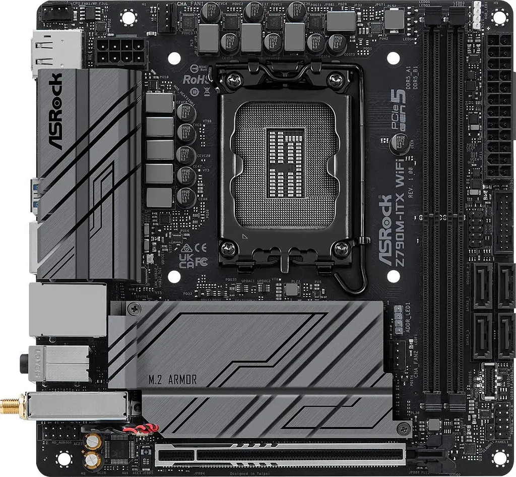 Материнська плата ASRock Z790M-ITX Wi-Fi LGA 1700 (Z790M-ITX WiFi) Б/В - фото 5