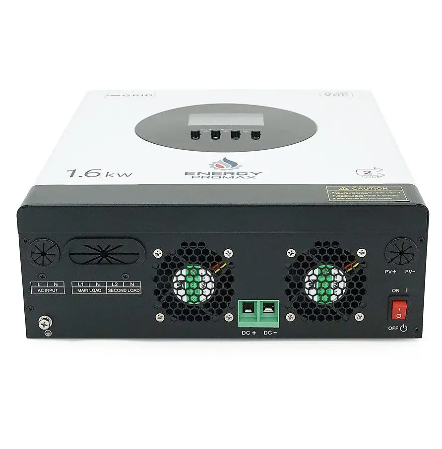 UPS ДБЖ гібридний інвертор ENERGY PROMAX 1600W-12V-VM II, 2000VA/1600W, 12V, струм заряду 16-80А, MPPT 80А - фото 2