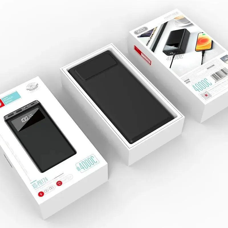 Зовнішній акумулятор Power bank XO PR124 40000 mAh із швидкою зарядкою та ліхтариком чорний - фото 5