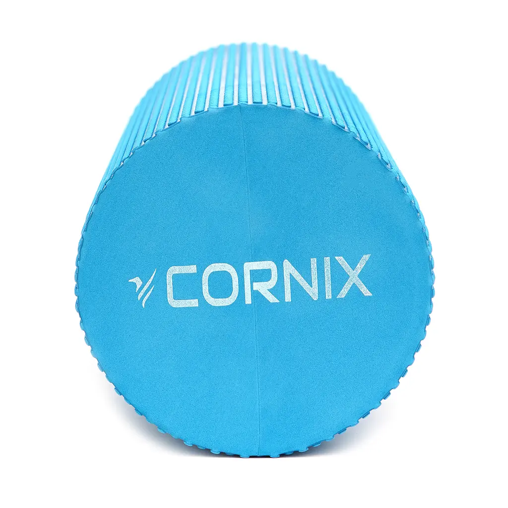 Масажний ролик Cornix EVA+ 45 x 15 см (валик, ролер) XR-0306 Blue - фото 4