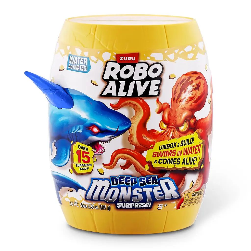 Інтерактивний ігровий набір ROBO ALIVE S1 – ГЛИБОКОВОДНИЙ СЮРПРИЗ. ВЕЛИКА БІЛА АКУЛА Pets & Robo Alive 71155A