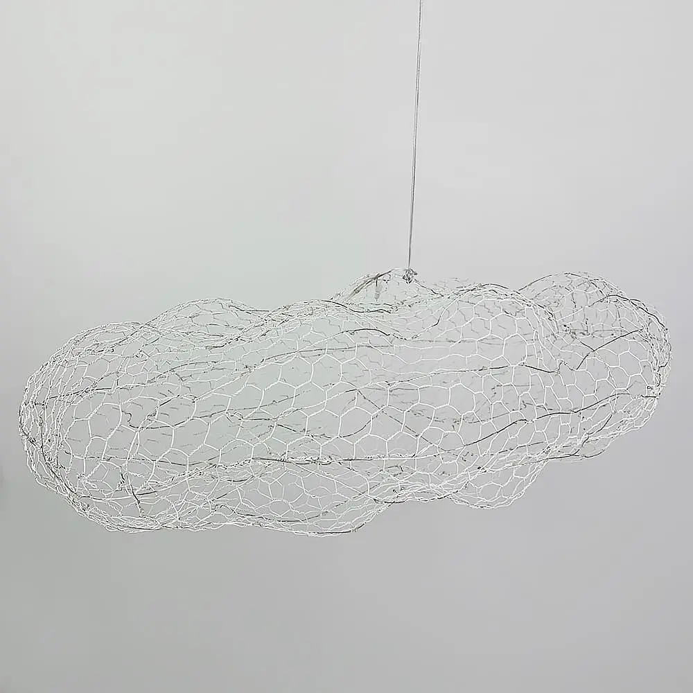 Декоративная люстра-облачка LED CLOUD в белом корпусе 80х45 см Ст. MJ 83-800 WT Line F - фото 3
