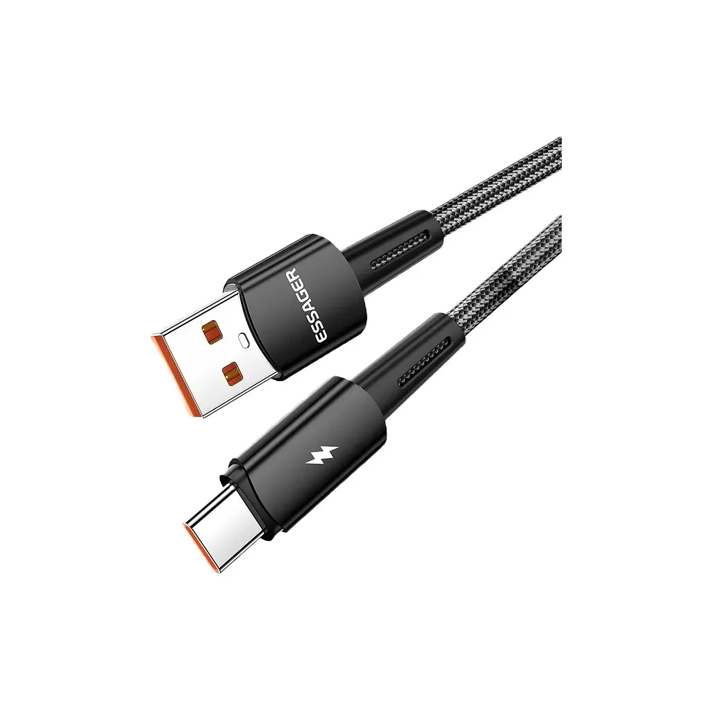 Дата кабель USB 2.0 AM to USB-C 1.0m 120W black Essager (EXC120-CG01-P) - фото 2
