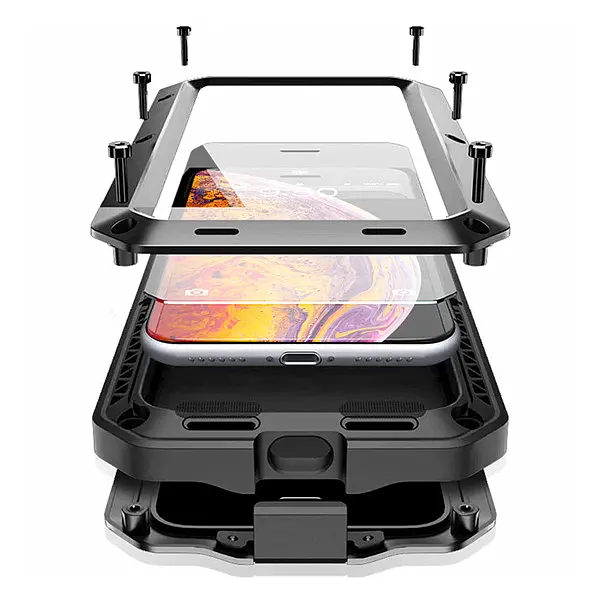 Противоударный чехол Primo Doom Armor для смартфона Apple iPhone X / Xs Black - фото 3