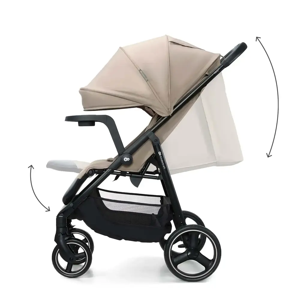 Прогулянкова коляска Kinderkraft Trig 3 Tray Beige (KSTRIG03BEG000T) - фото 3