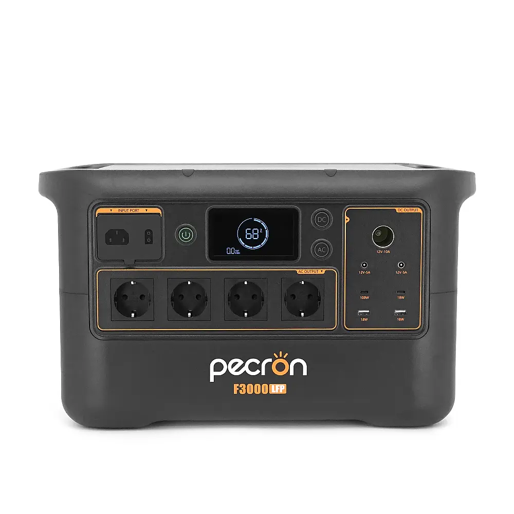 Power station Pecron F3000LFP APP Control, 3072/3600Wh LiFePO4, MPPT 400W max, DC12V-5A, XT60-12V-30A, 4хAC 220, 2xUSB-18W, 2хUSB-C(100W), Fast charge 120min, 489х295х282mm, 28.7kg - фото 2