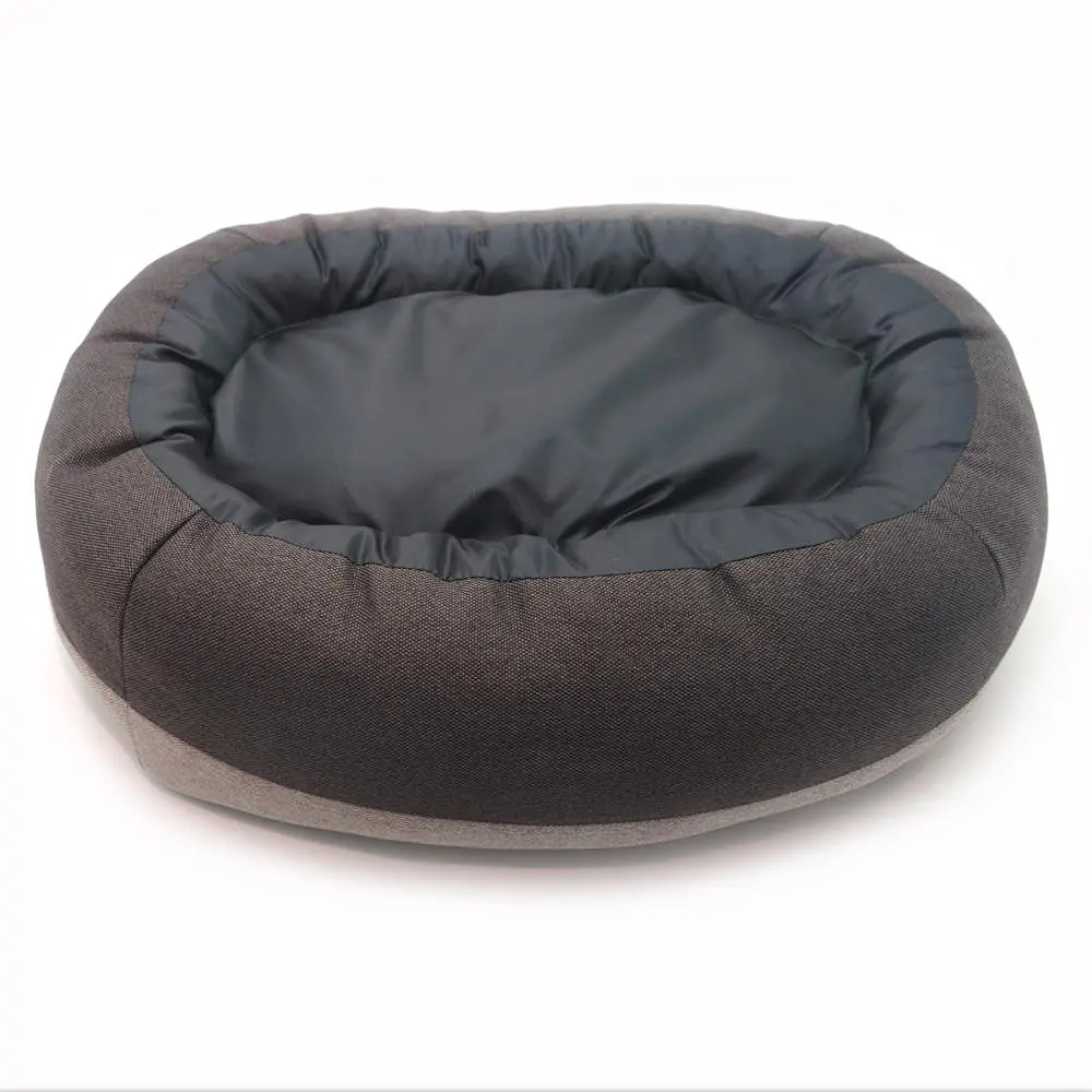 Лежак овальний для собак та котів Магнус Zoo-hunt коричневий №3 60х80х24 см - фото 2